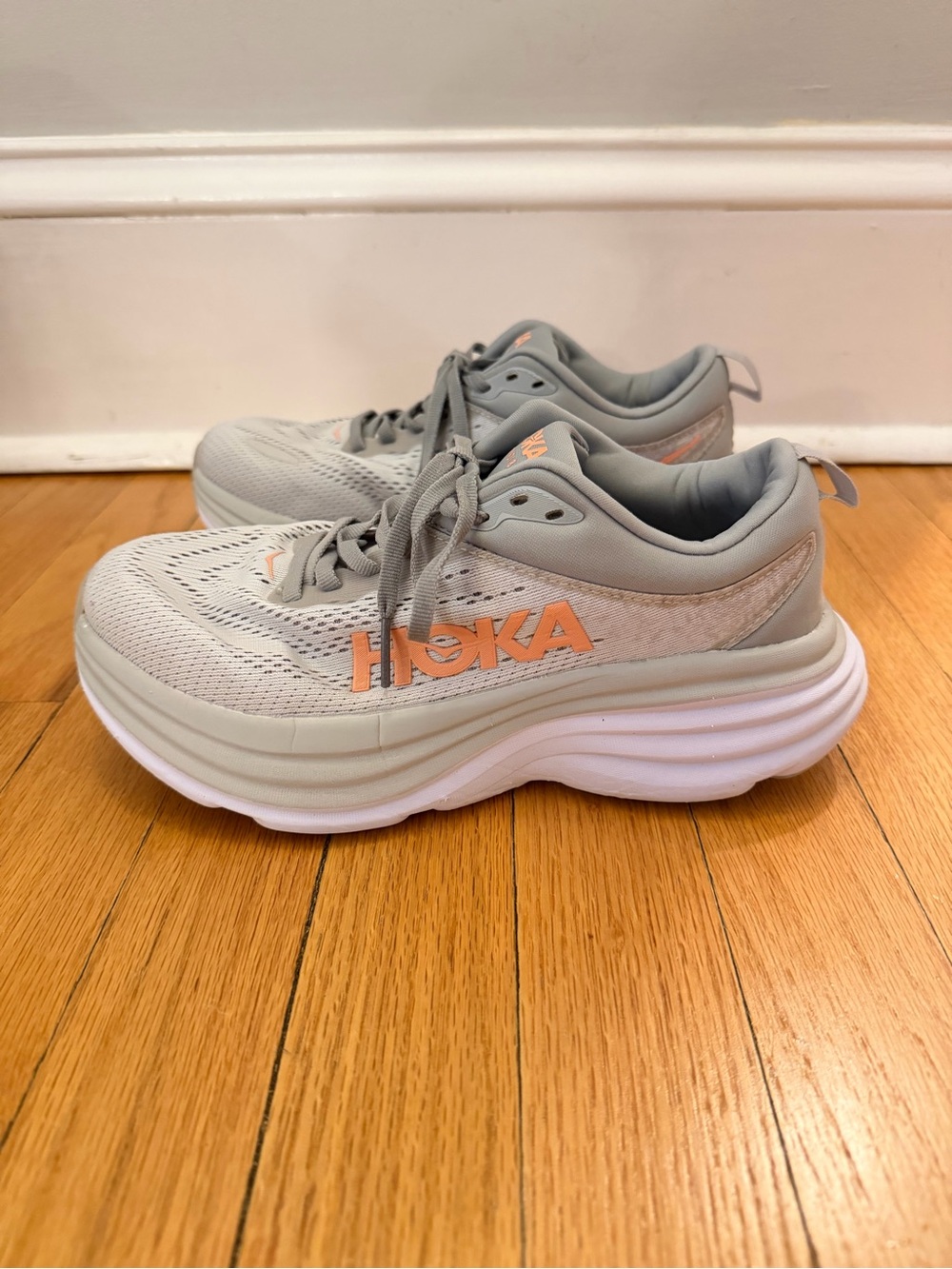 Hoka Women's Bondi 8 running shoes Harbor Mist/Lunar Rock